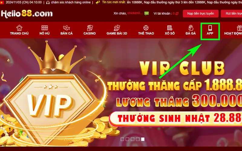 Hướng dẫn tải app Hello88 về thiết bị của bạn